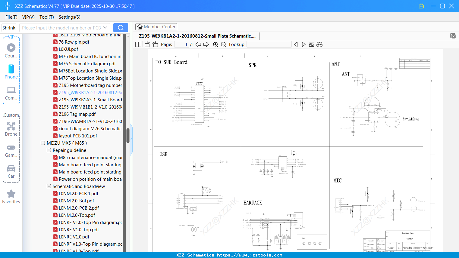 Meizu Z195_WI9KB1A2-1-20160812-Small Plate Schematic